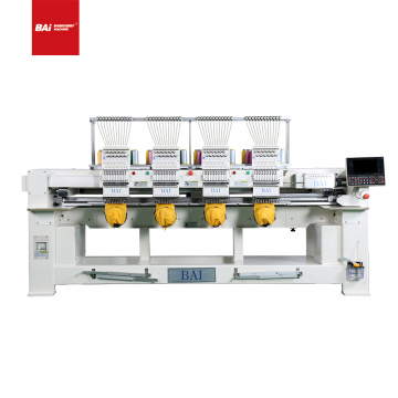 BAI High speed 4 heads 12 flat t-shirt hat good quality computerized embroidery machine with good price